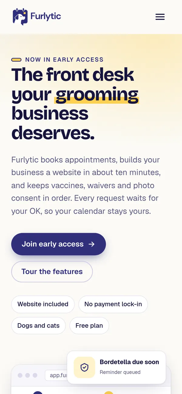 Furlytic: phone screen